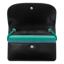 Load image into Gallery viewer, AP-6181 Midnight Multi Leather Crossbody Envelope Bag