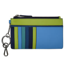 Load image into Gallery viewer, AP-7211 Serenity Multi Leather Credit Card, keyring, Zip Pocket Id window