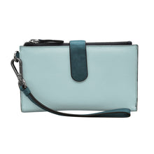 Load image into Gallery viewer, AP-7422/Denim  Leather Phone Wristlet