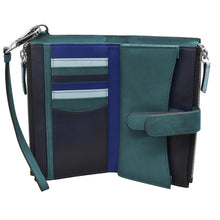 Load image into Gallery viewer, AP-7422/Denim  Leather Phone Wristlet