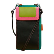 Load image into Gallery viewer, AP6363/BLACKBRIGHT Leather Crossbody Handbag with Phone Pocket