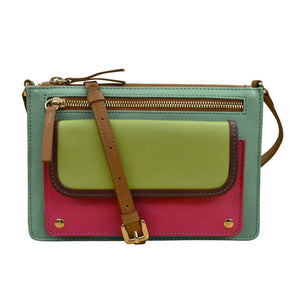 AP-6774 SAGEMULTI CROSSBODY LEATHER BAG