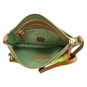 AP-6774 SAGEMULTI CROSSBODY LEATHER BAG